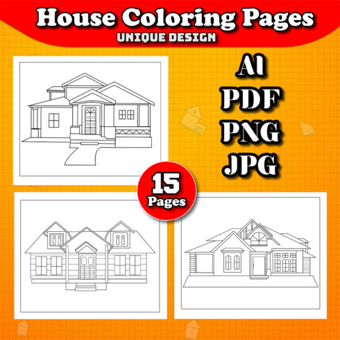 House Coloring Pages cover image.