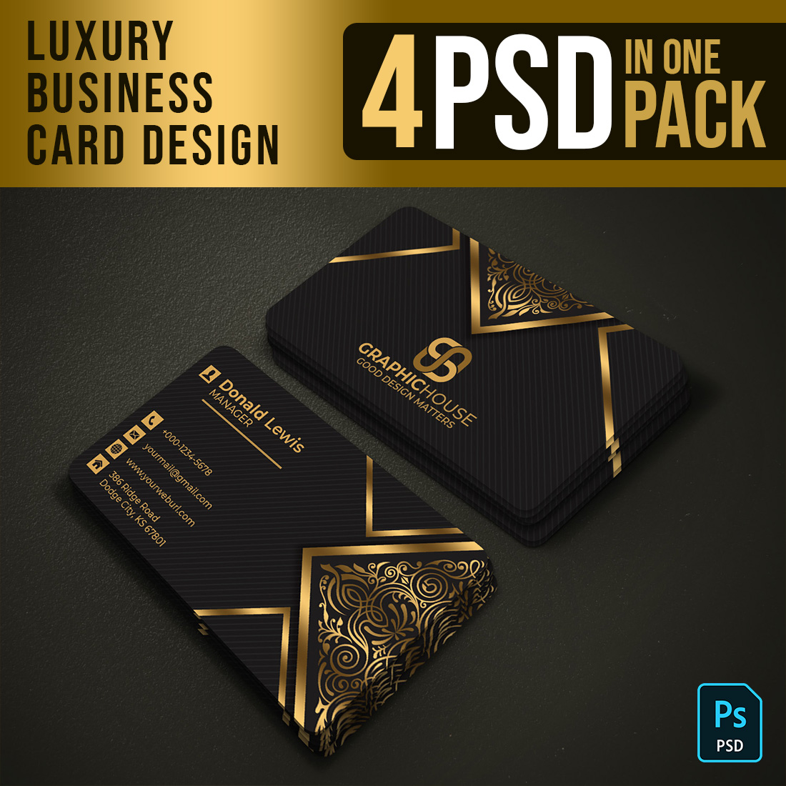 luxury business card design in illustrator