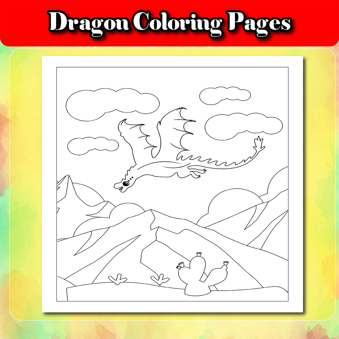 Dragon Coloring Pages cover image.