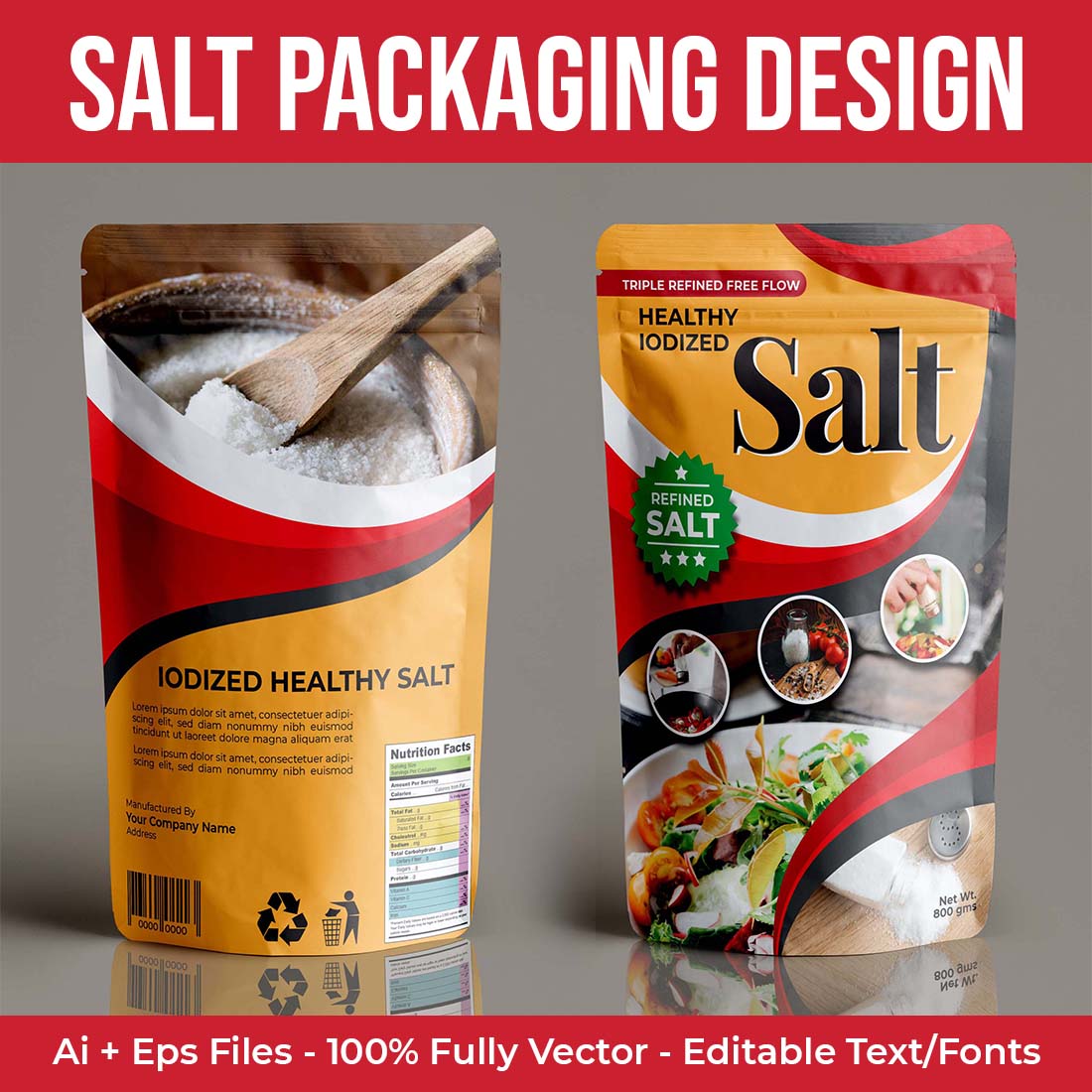 Salt Packaging Pouch Design cover image.