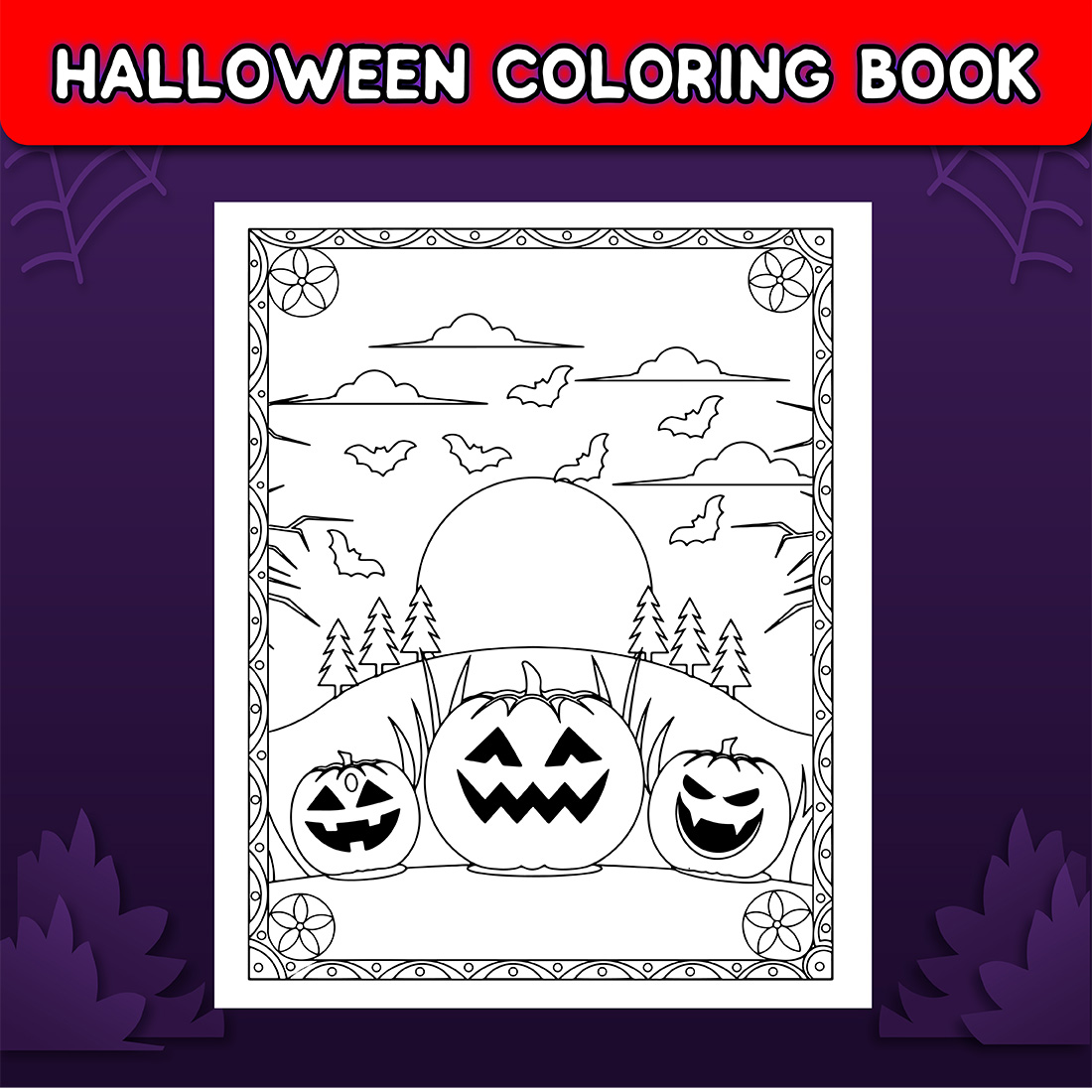Halloween Coloring Page for Kids cover image.