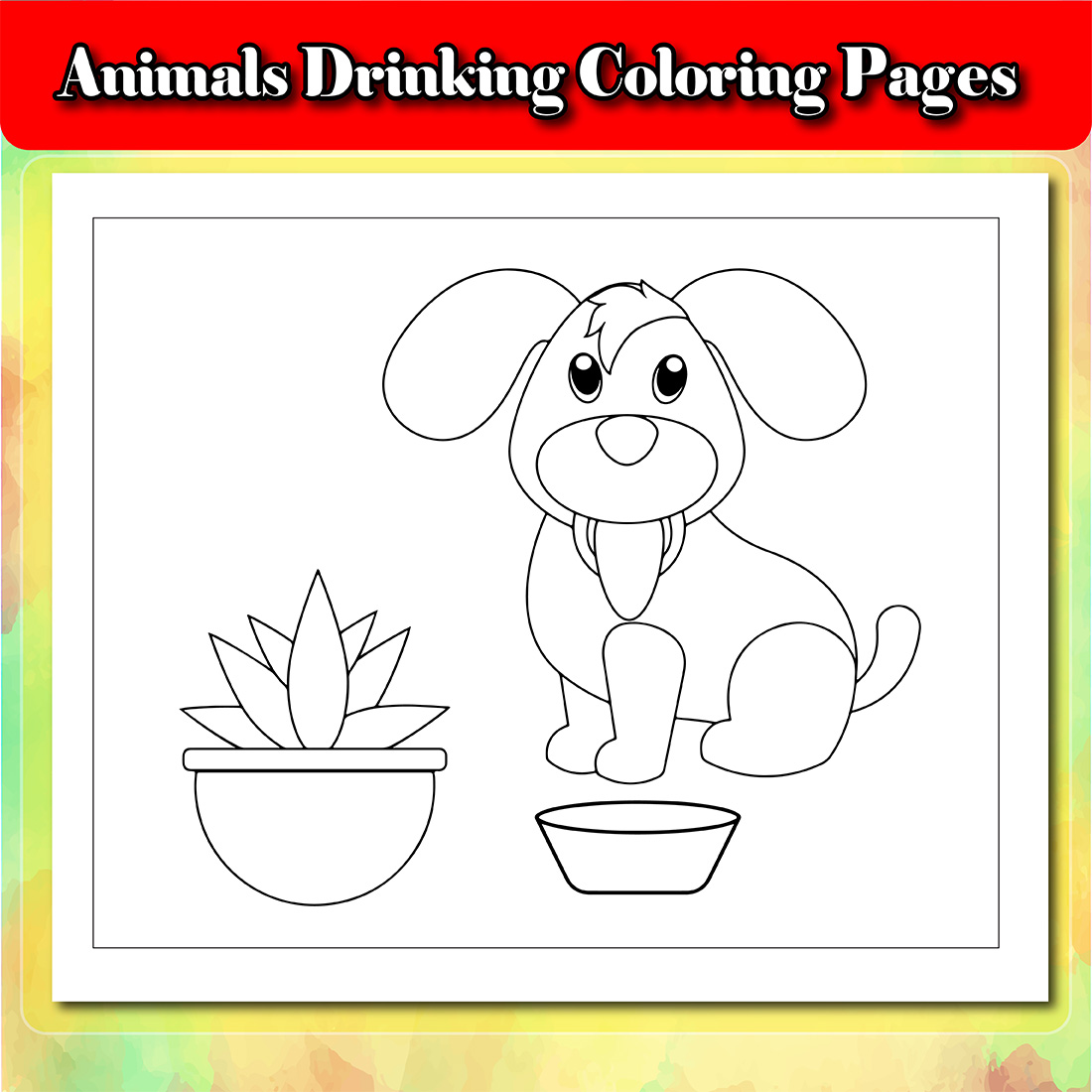 Animals Drinking Coloring Pages.