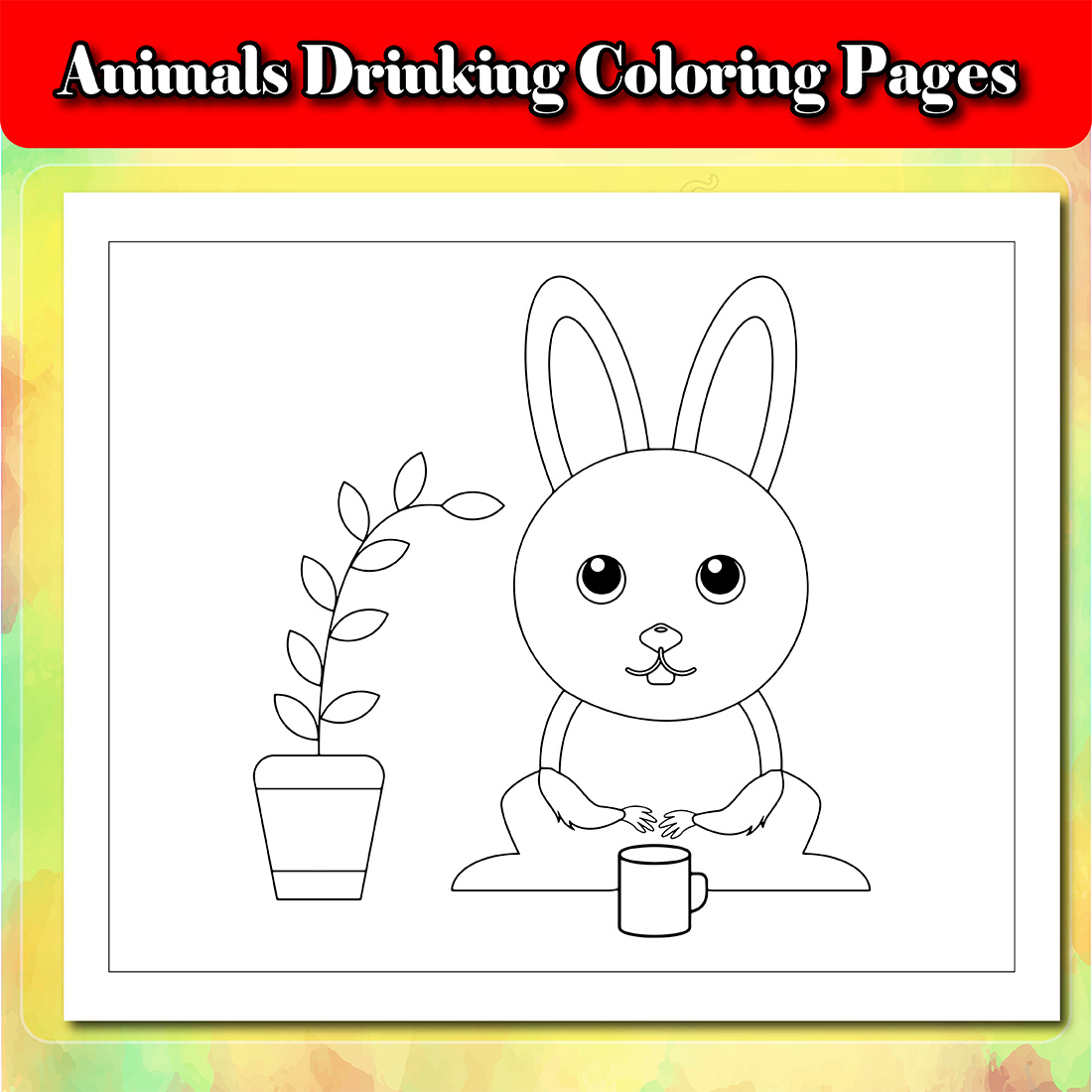 Animals Drinking Coloring Pages example.