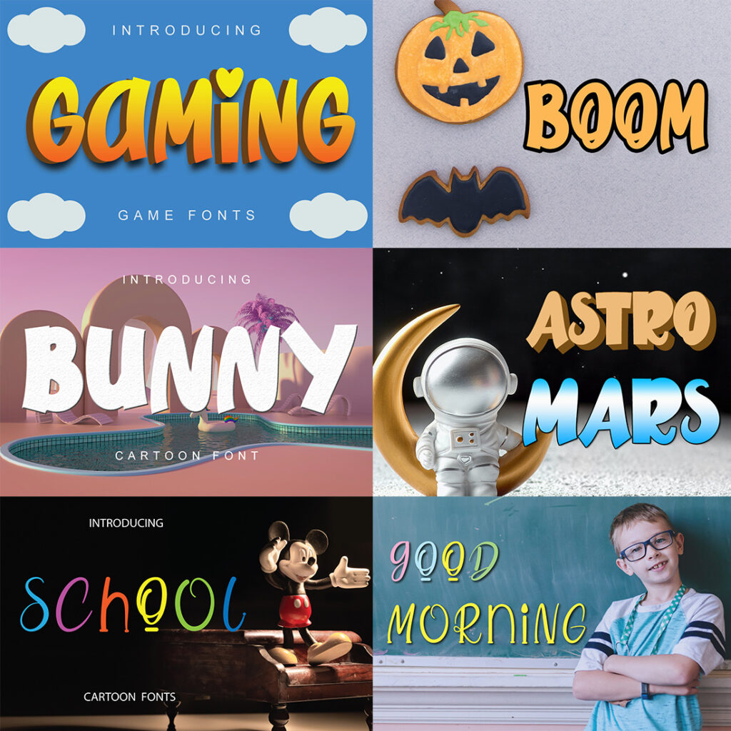 Cartoon Font Bundle Masterbundles