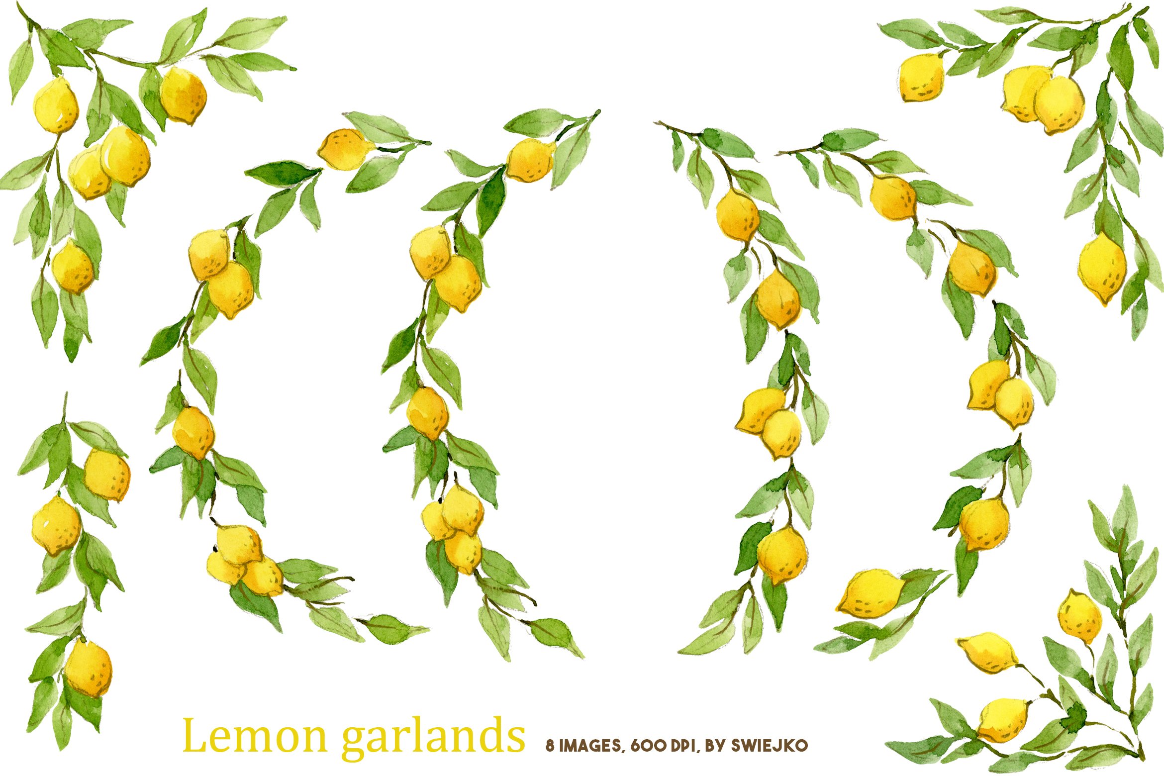 Stylish lemon garland.