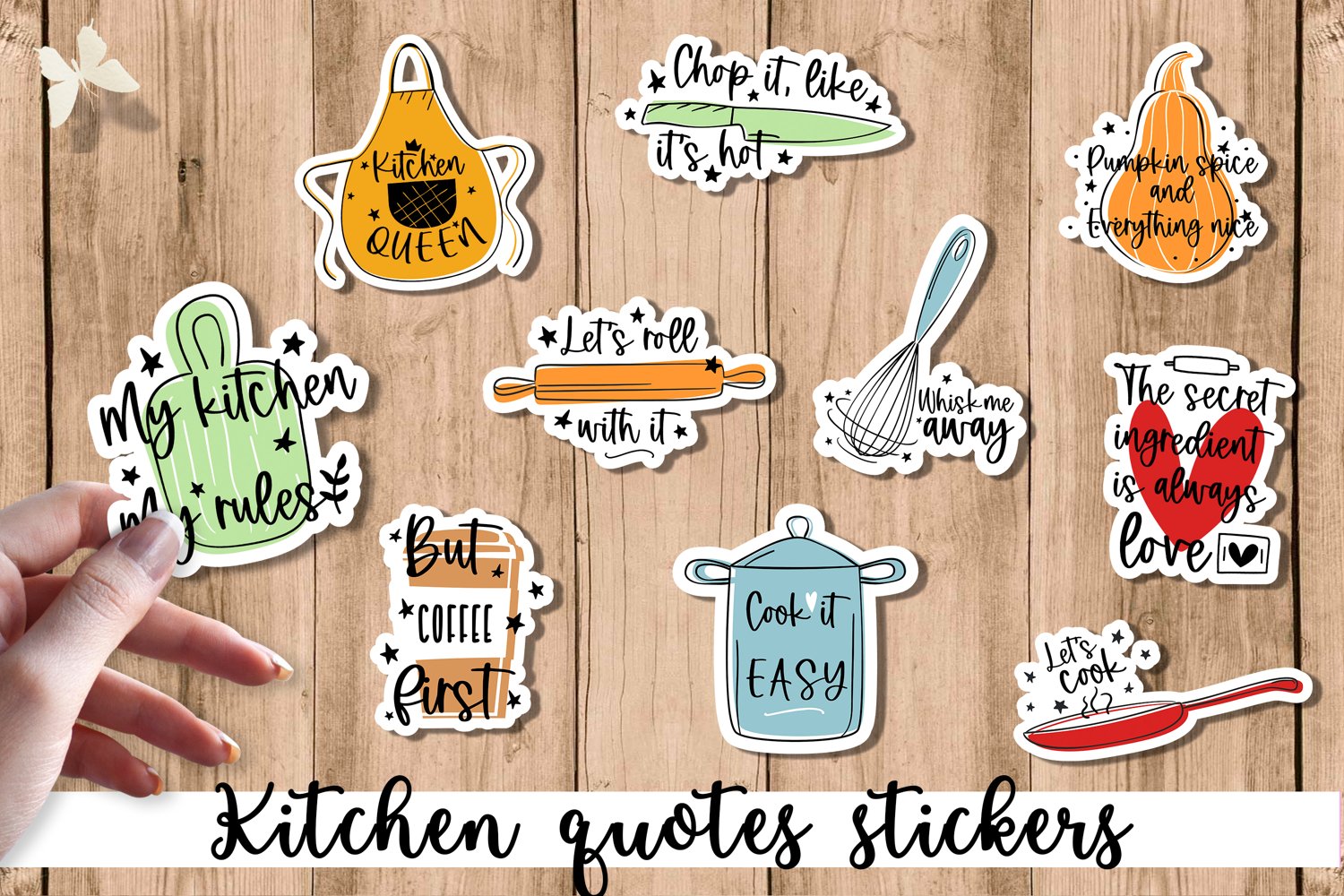 Kitchen quotes stickers.