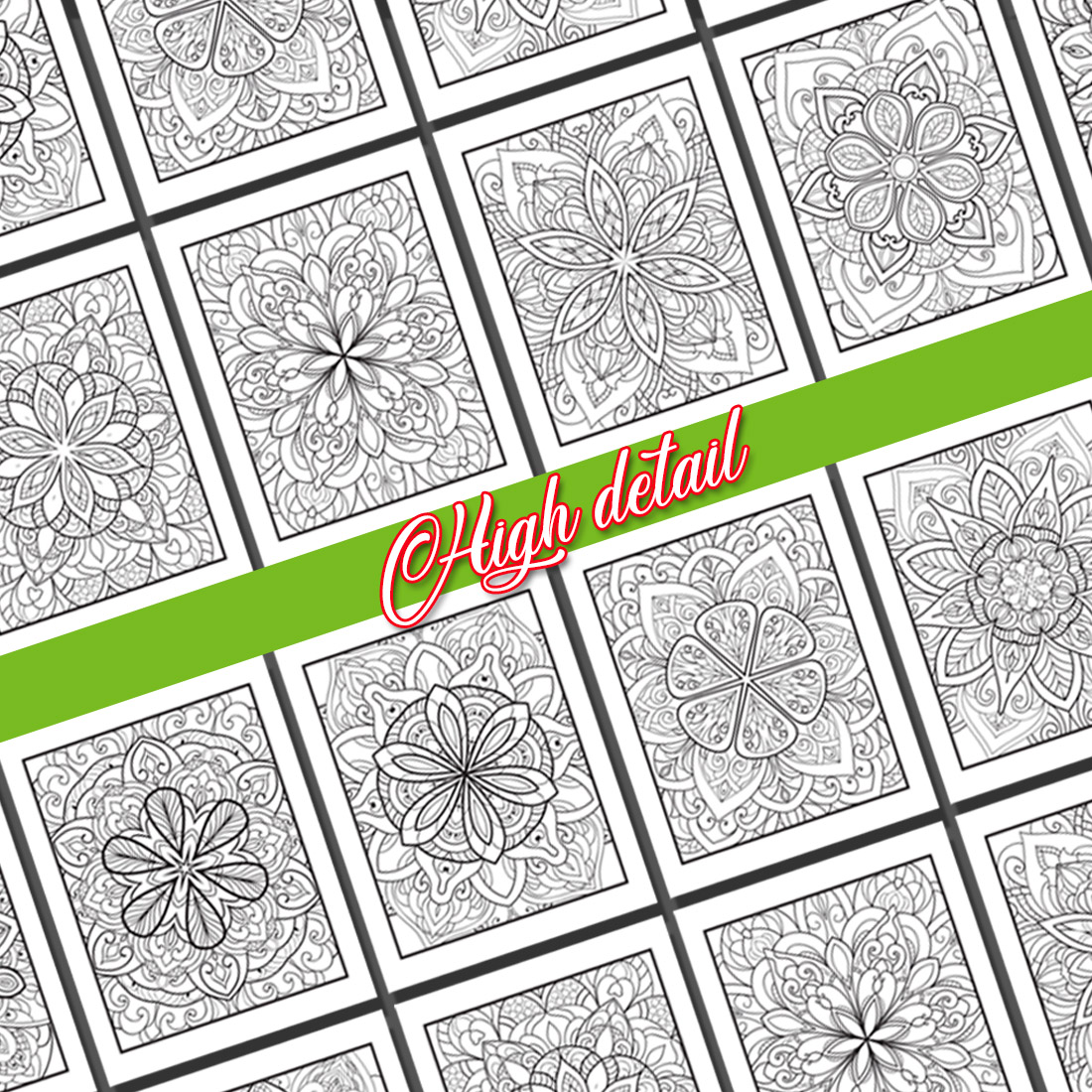 Mandala Flower Coloring page KDP Interior Bundle