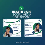 2-Health Care or Medical Social Media Post Template High-Res-Only $3 ...