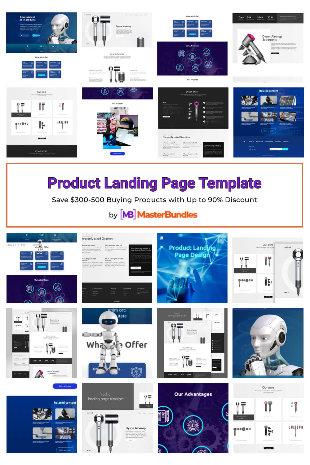 product landing page template pinterest image.
