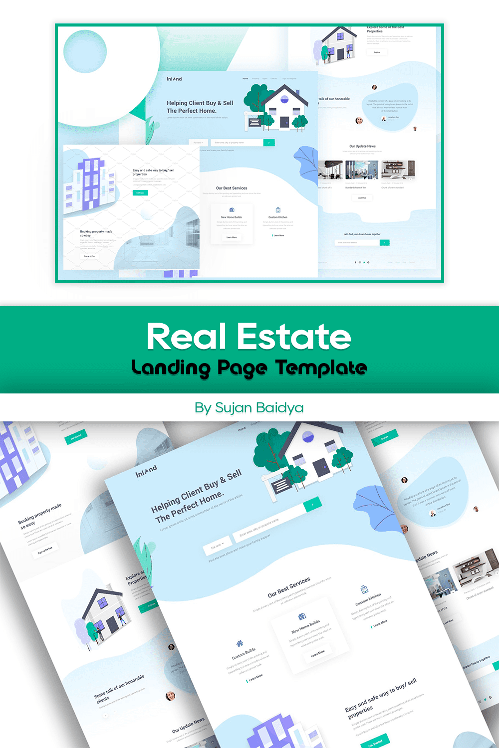 real estate landing page template pinterest3