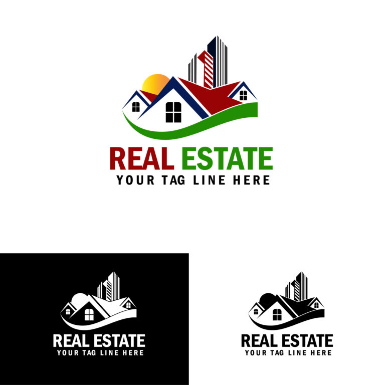 REAL ESTATE LOGO COLOR AND B&W MasterBundles