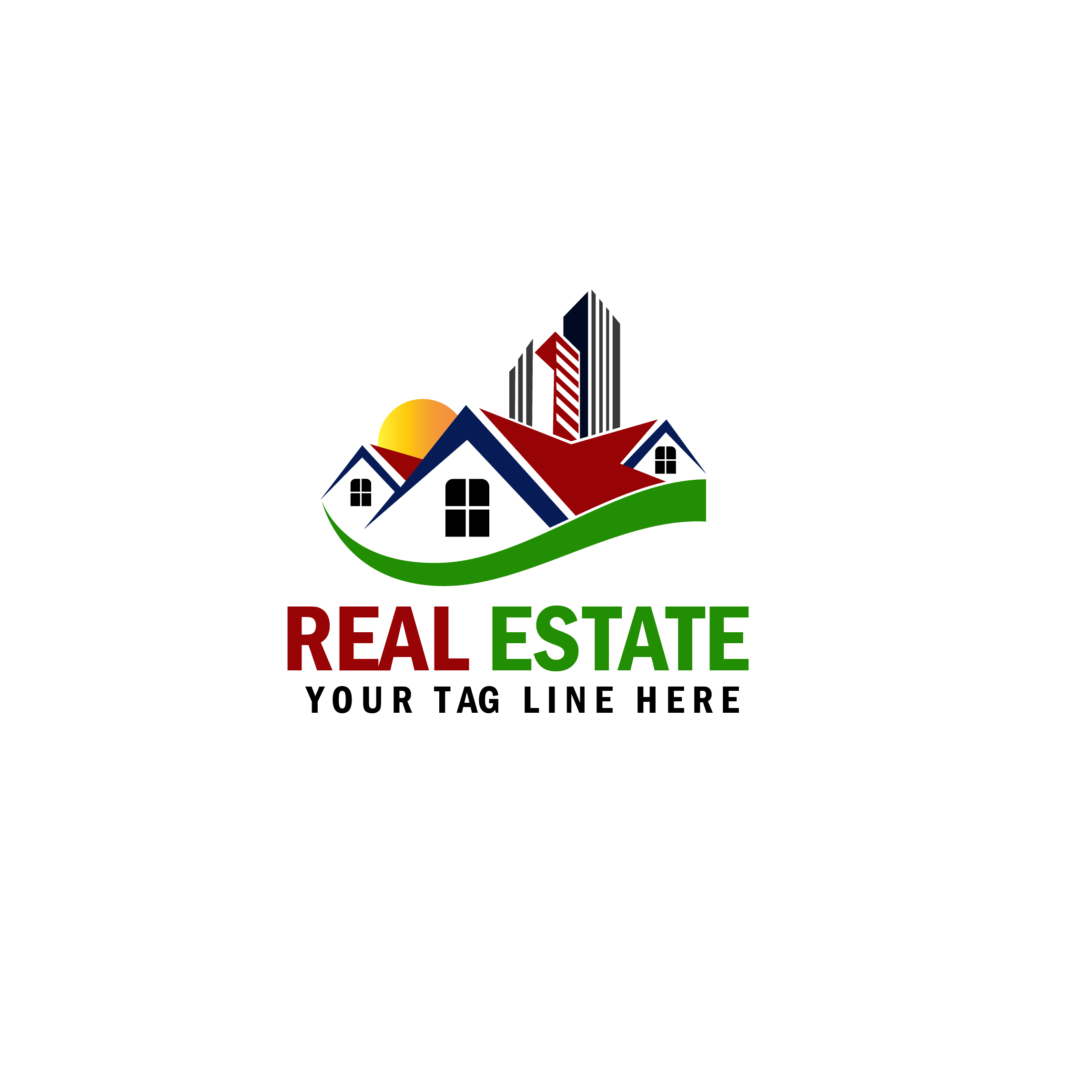 real estate logo single.