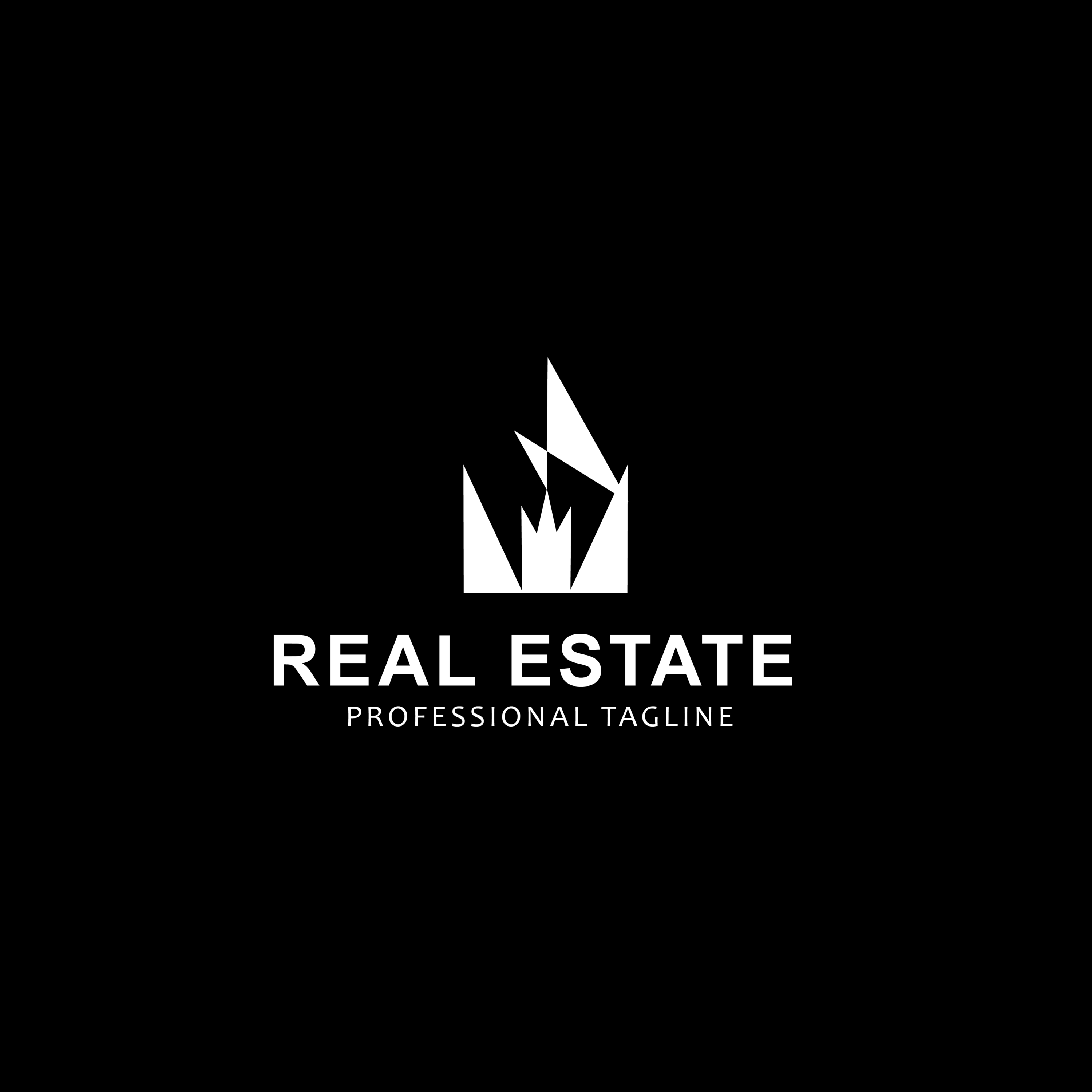 Real Estate Logo Design black.