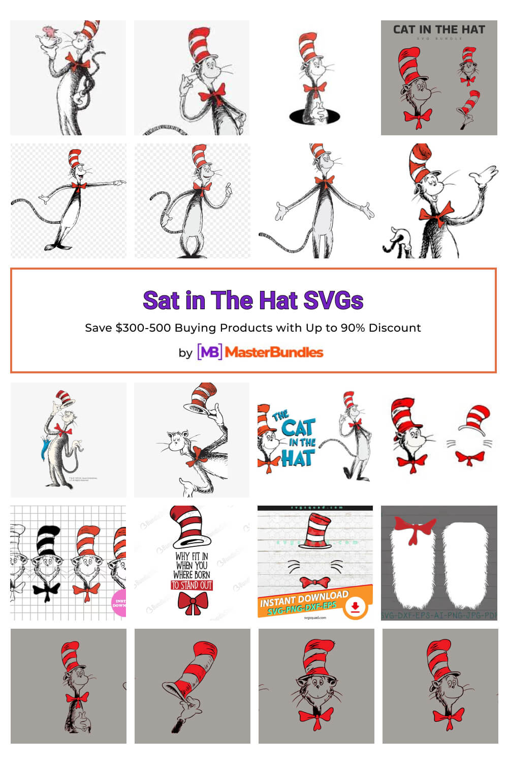 sat in the hat svgs pinterest image.