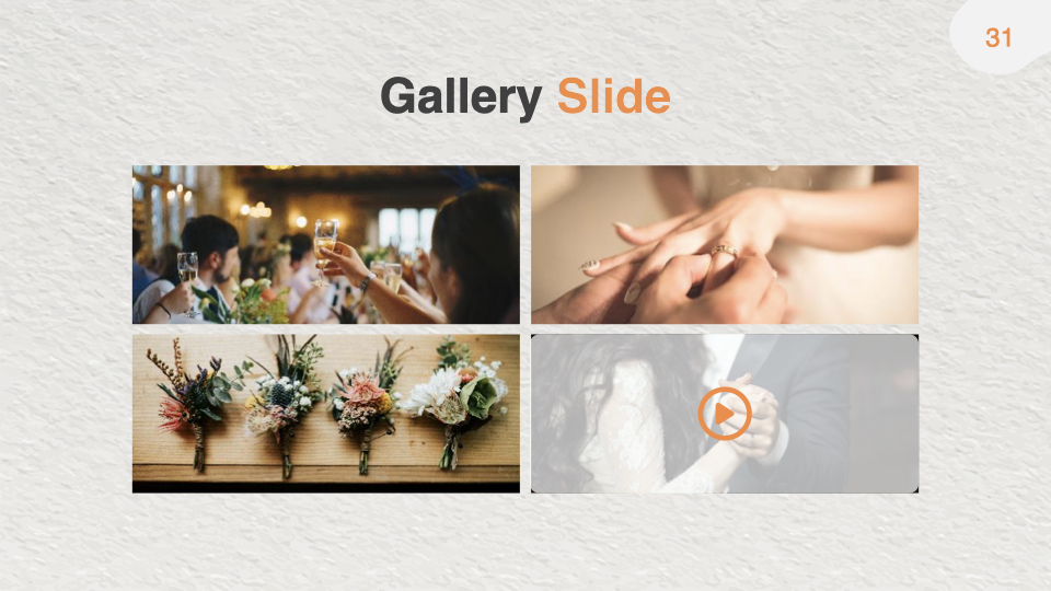 Your laconic gallery slide Rustic Wedding Powerpoint Template.