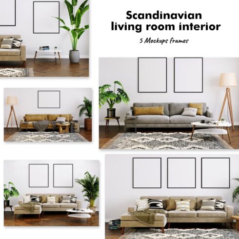 Scandinavian living room interior.