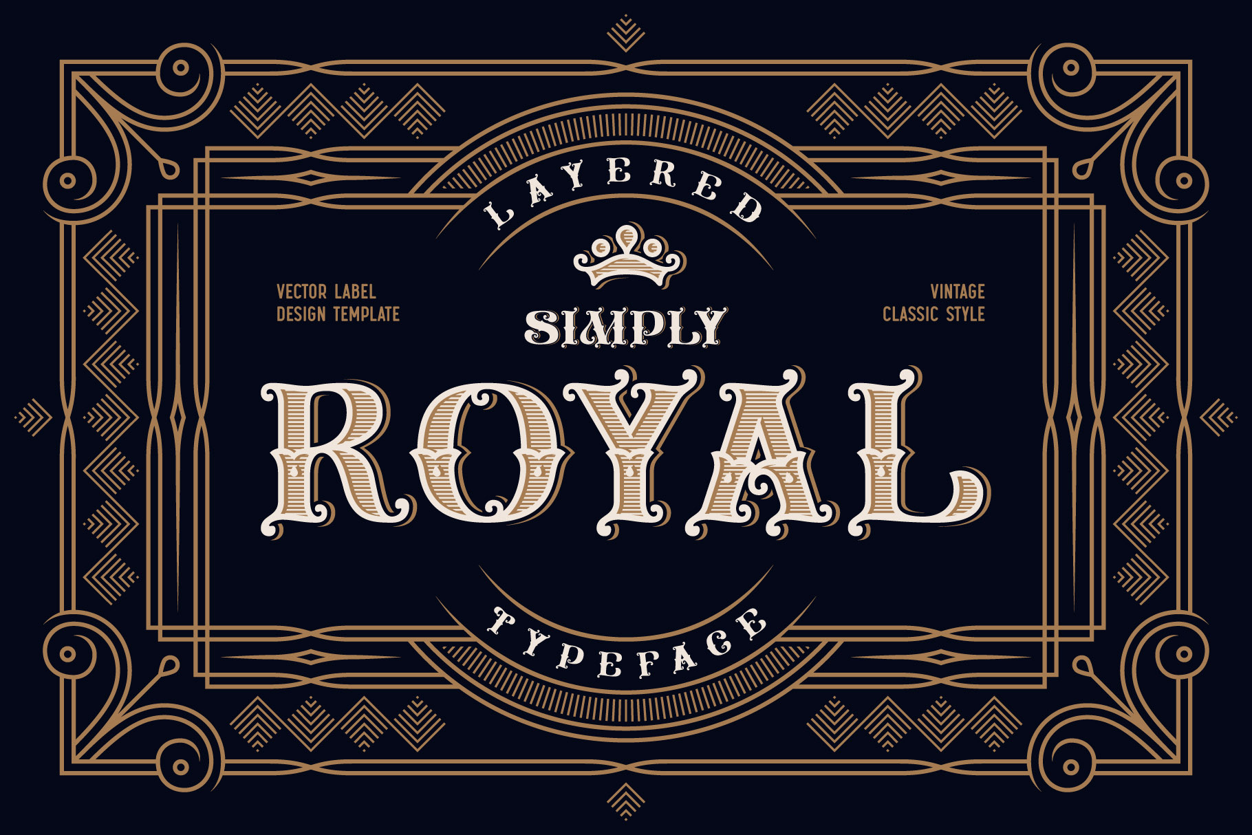 Simply Royal Font and Template facebook cover.