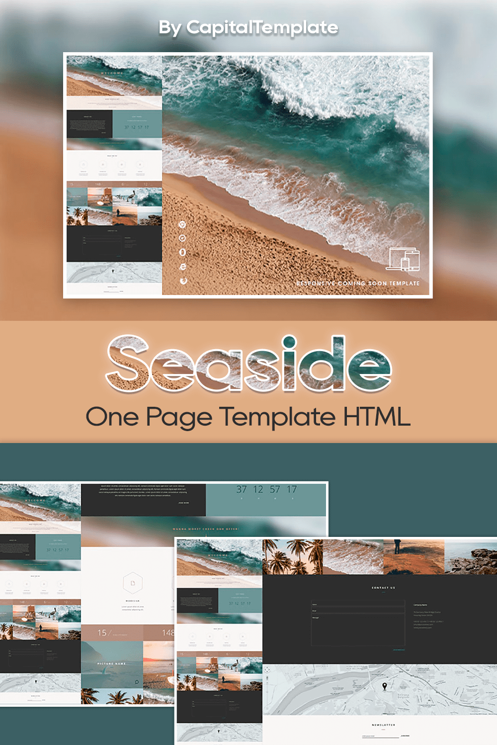 seaside one page template html pinterest3