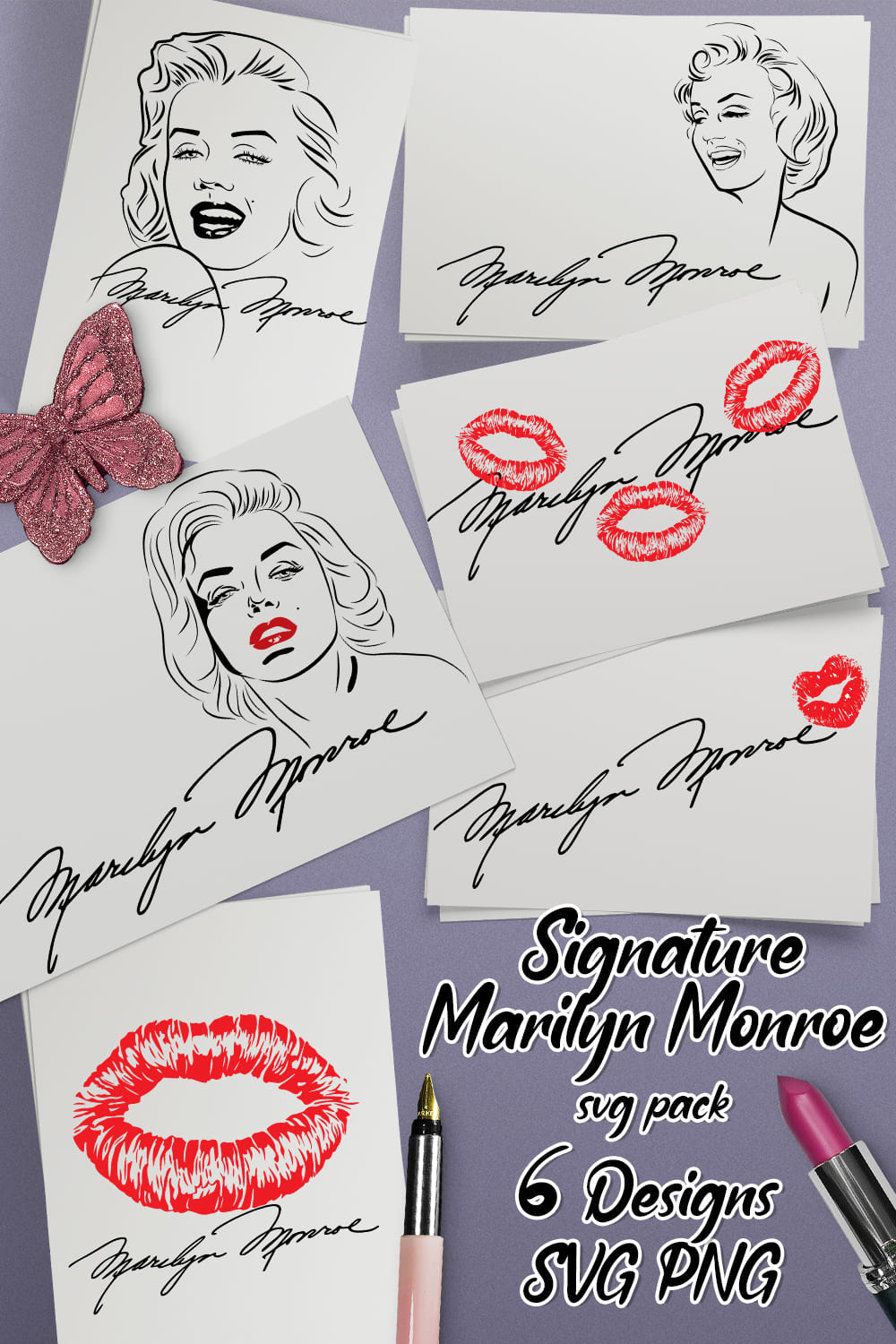 Diverse of Monroe signatures.