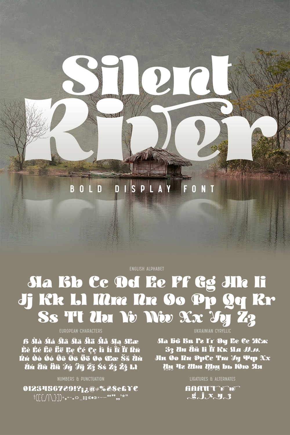 Silent River Display Font pinterest