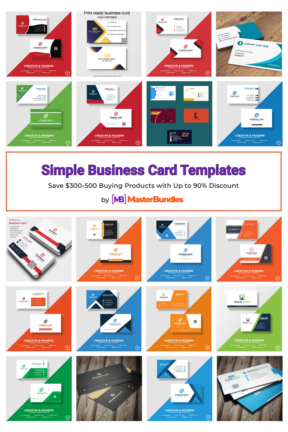 simple business card templates pinterest image.