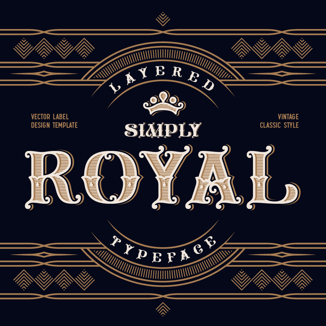 Simply Royal Font and Template cover image.