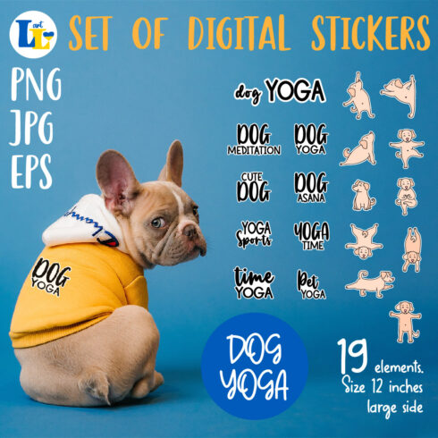 Yoga Time Dogs Digital Stickers cover image.