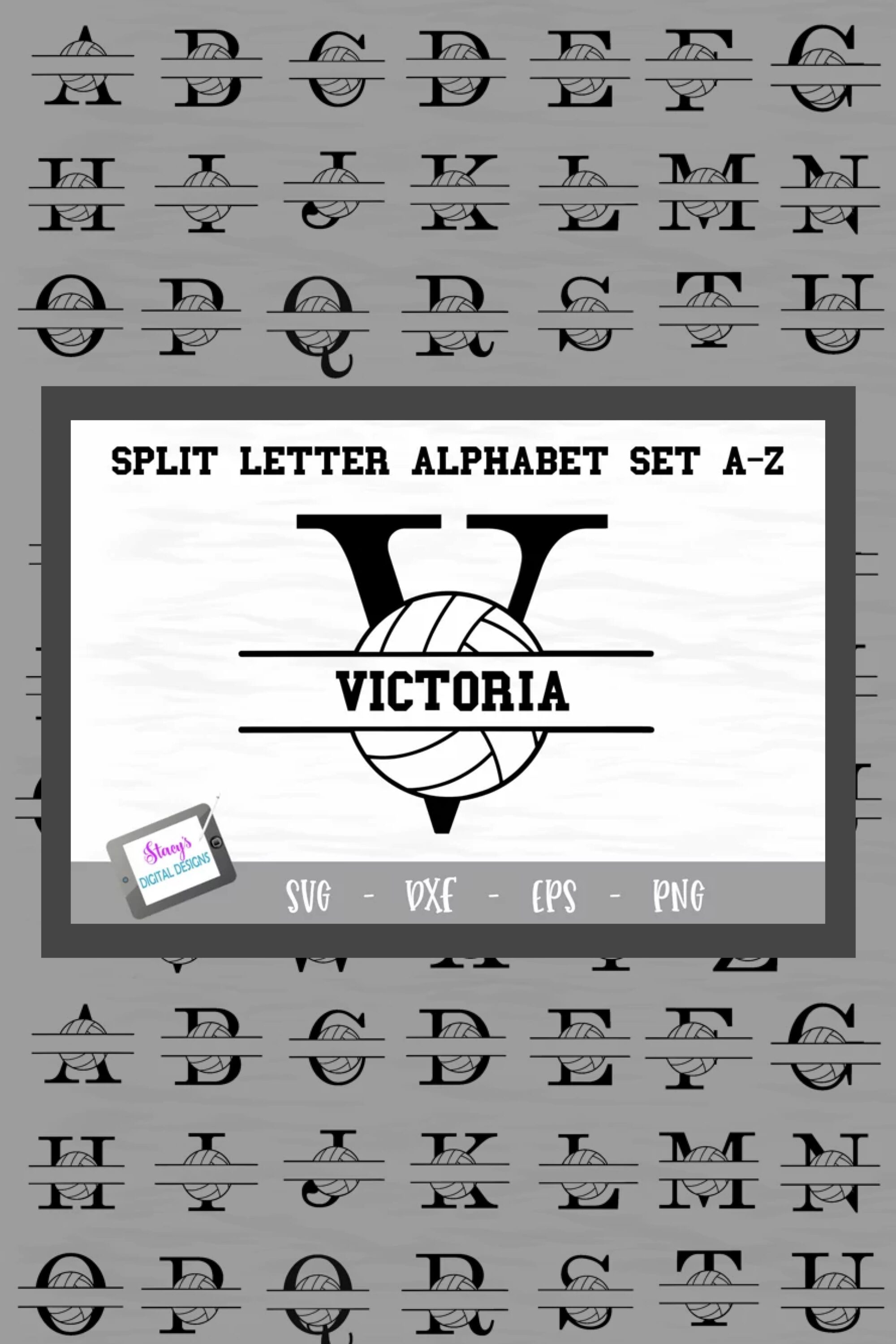 3 letter diamond sports monogram letters By Svg Cuttables