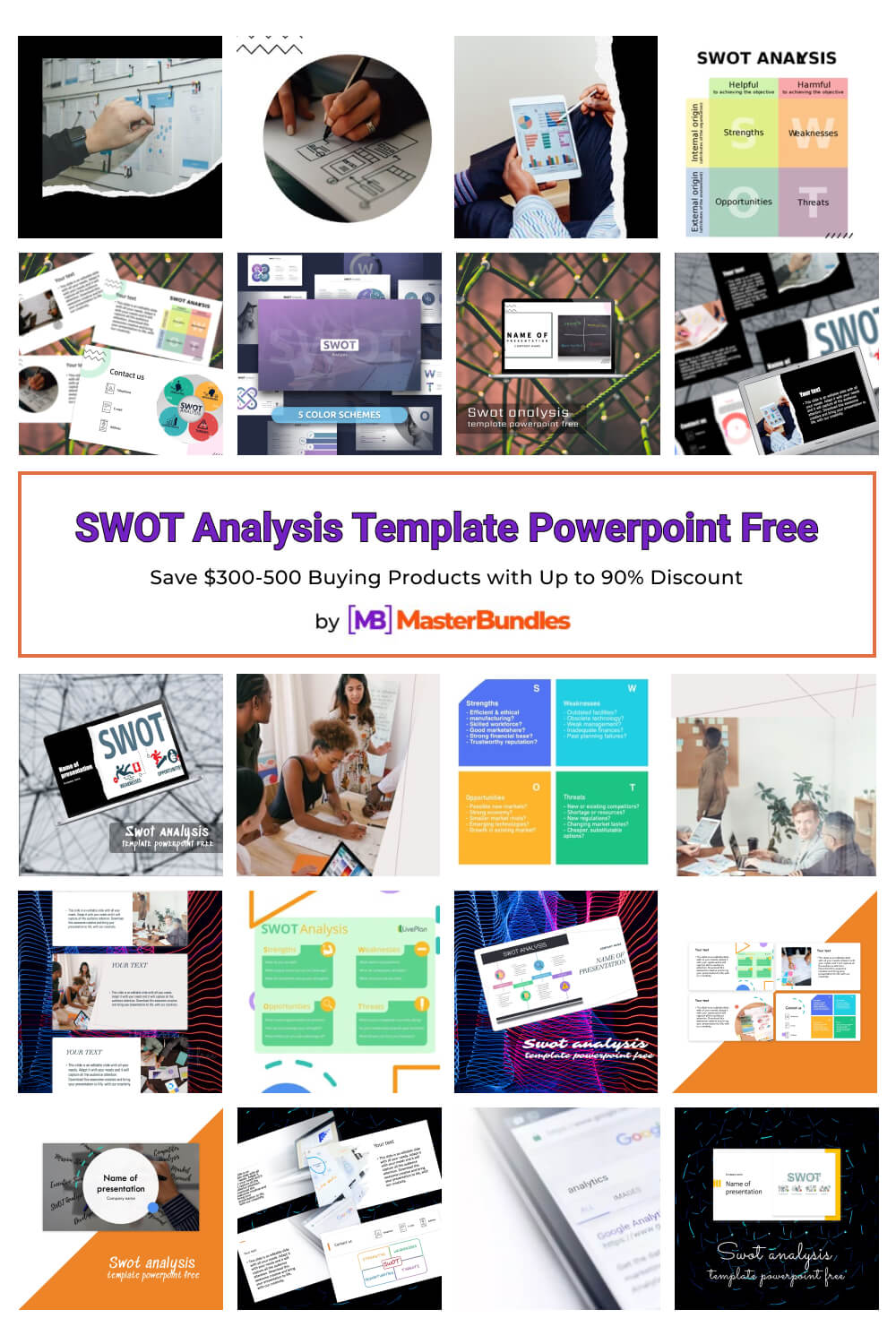 swot analysis template powerpoint free pinterest image.