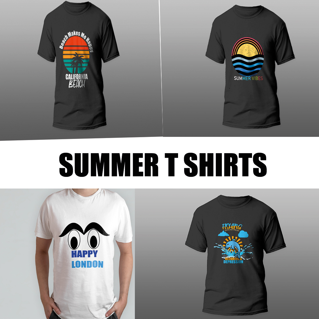 Vintage Style Summer T-shirts cover image.