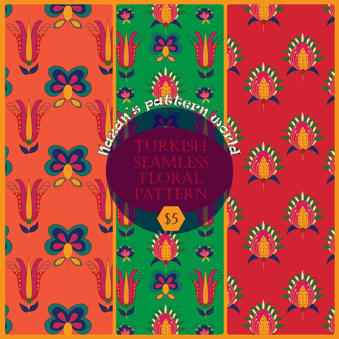 Turkish Seamless Floral Pattern cover image.