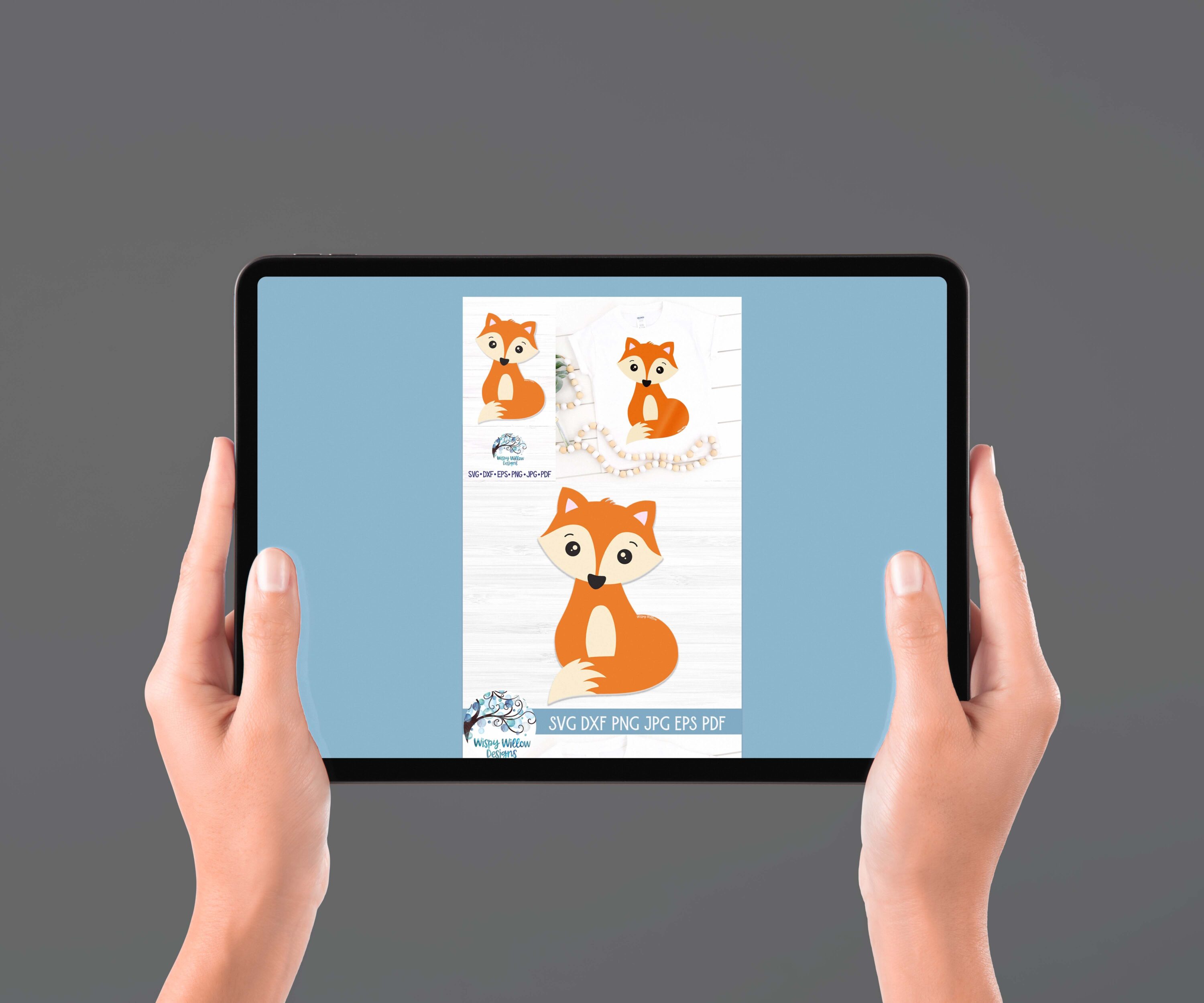 Cute Fox SVG | Layered Fox SVG Cut File - tablet.