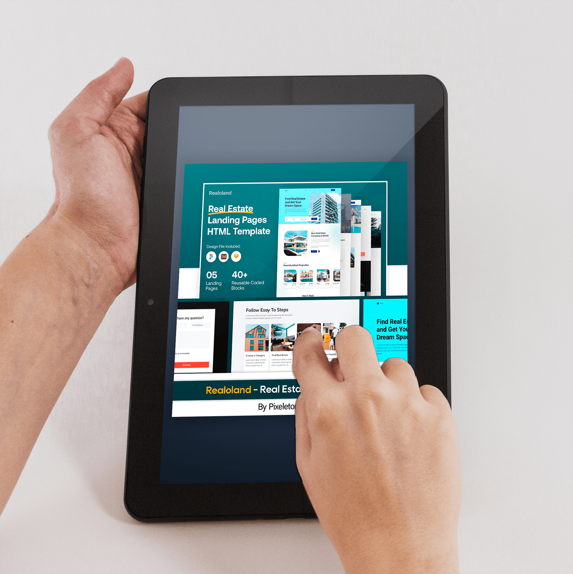Realoland - Real Estate Landing Page - tablet.
