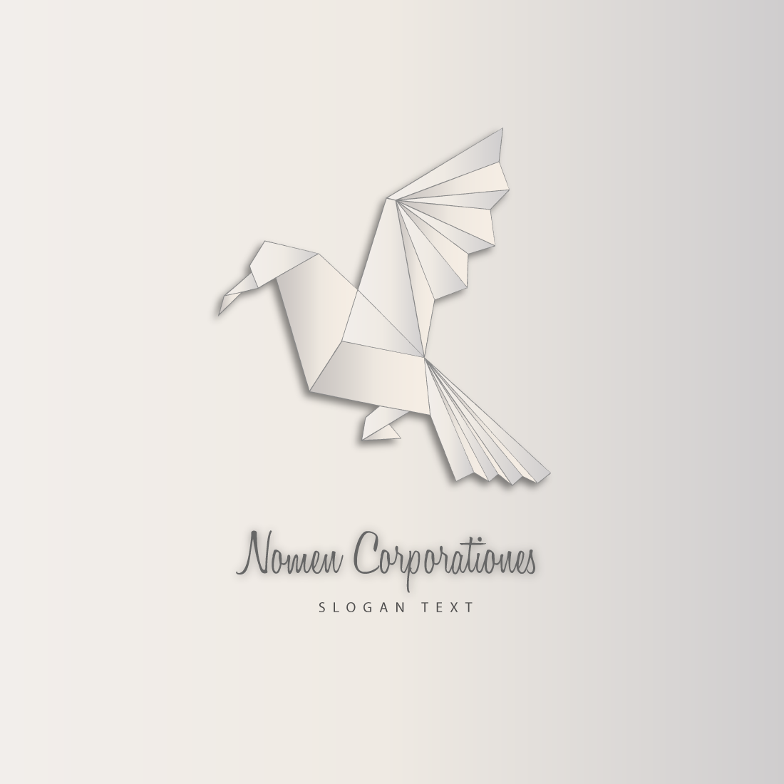 the bird Origami Animal Logo Pack.