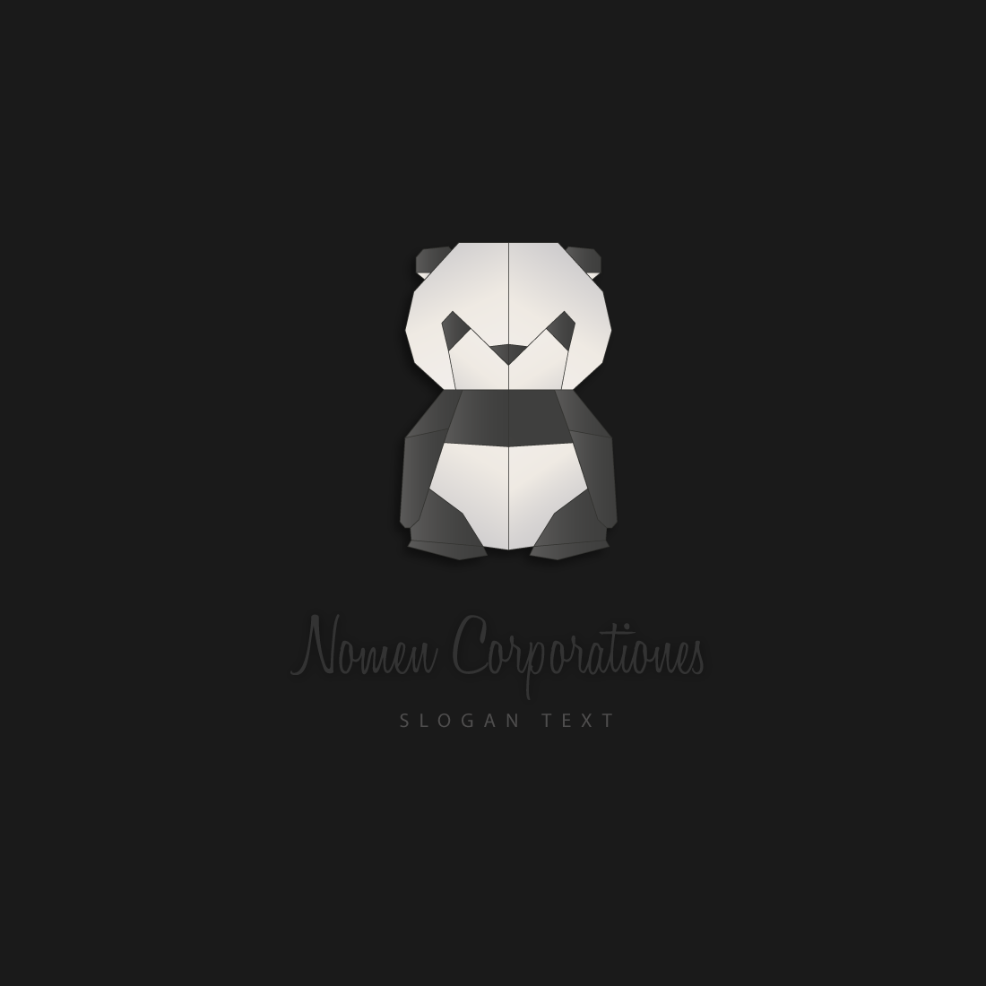 the panda Origami Animal Logo Pack.