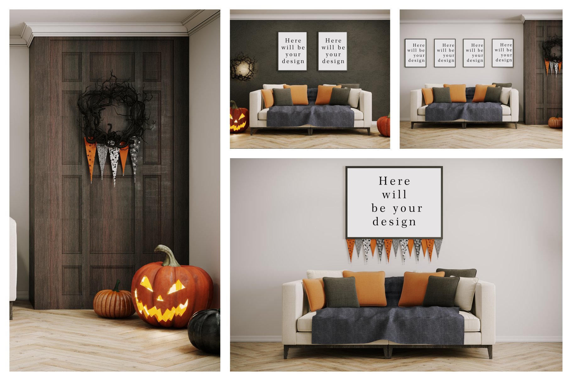 Cool interior for Halloween time.