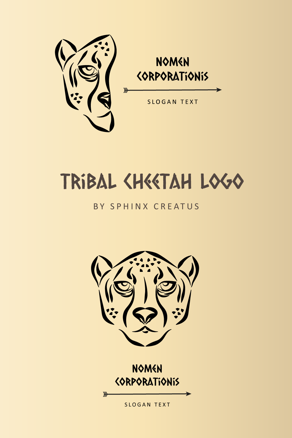 tribal cheetah logo 4