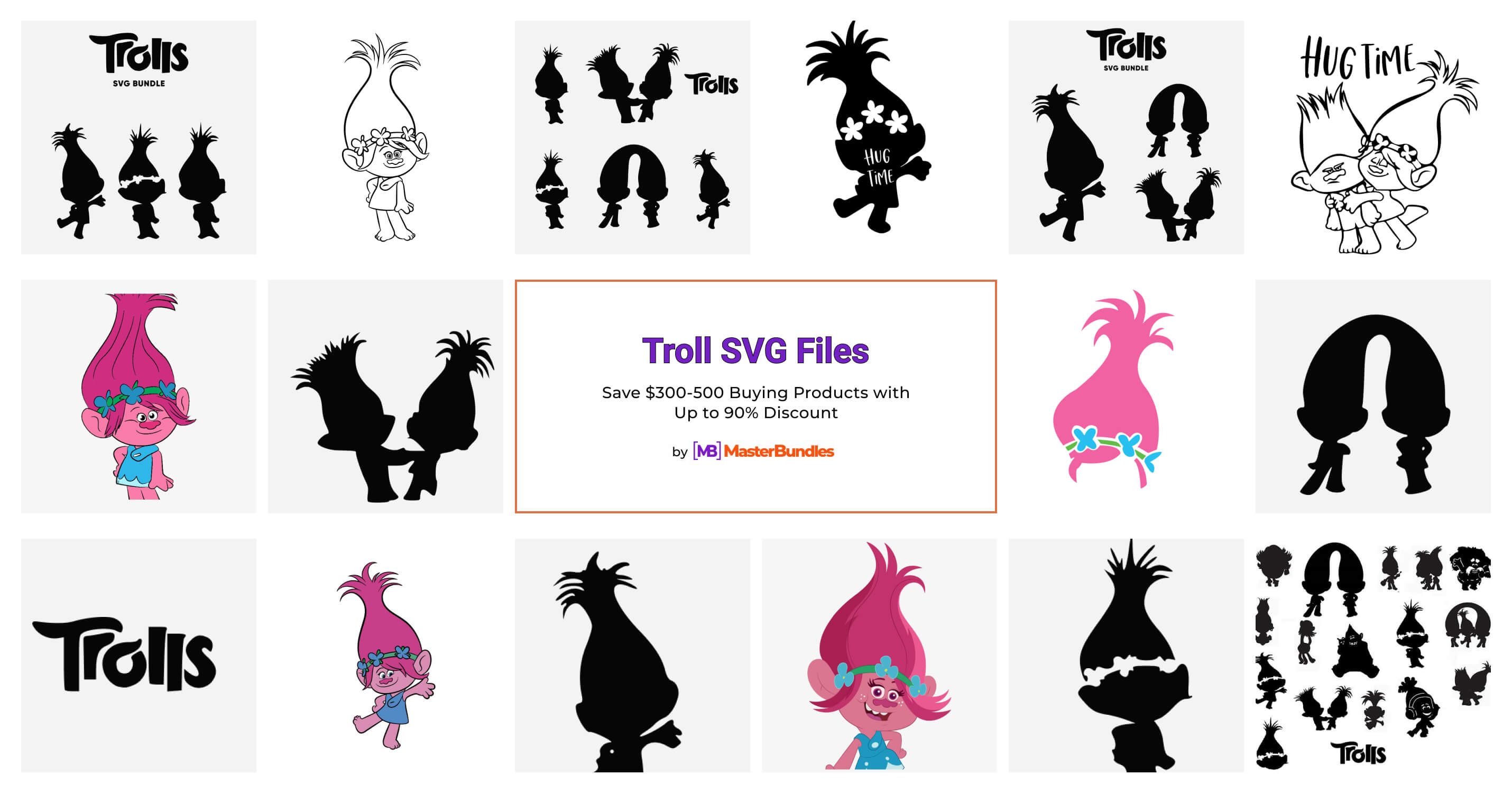 Huge Trolls SVG & PNG Designs Bundle – MasterBundles
