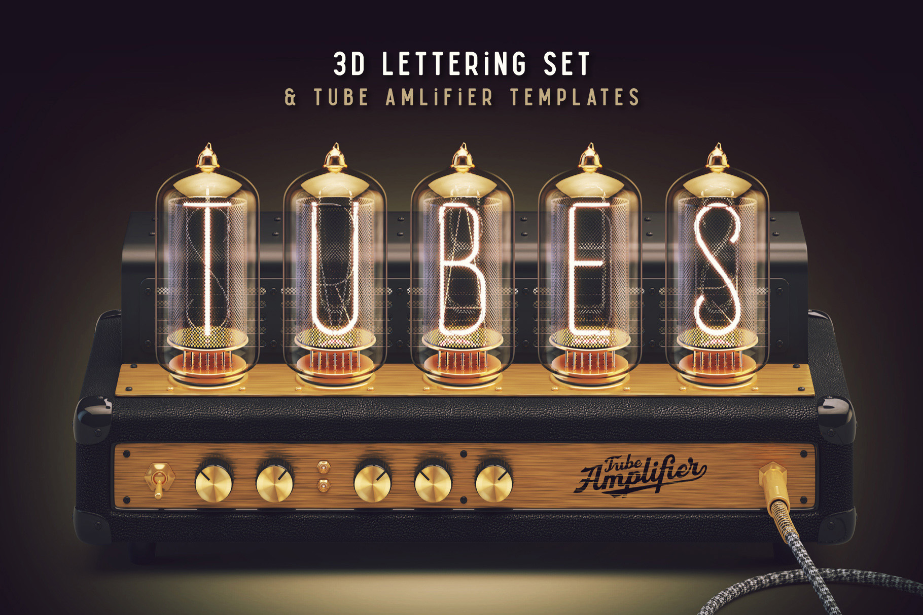 Tubes 3D Lettering Set facebook image.