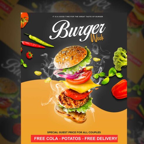 Professional Fast Food Flyer Design previews.