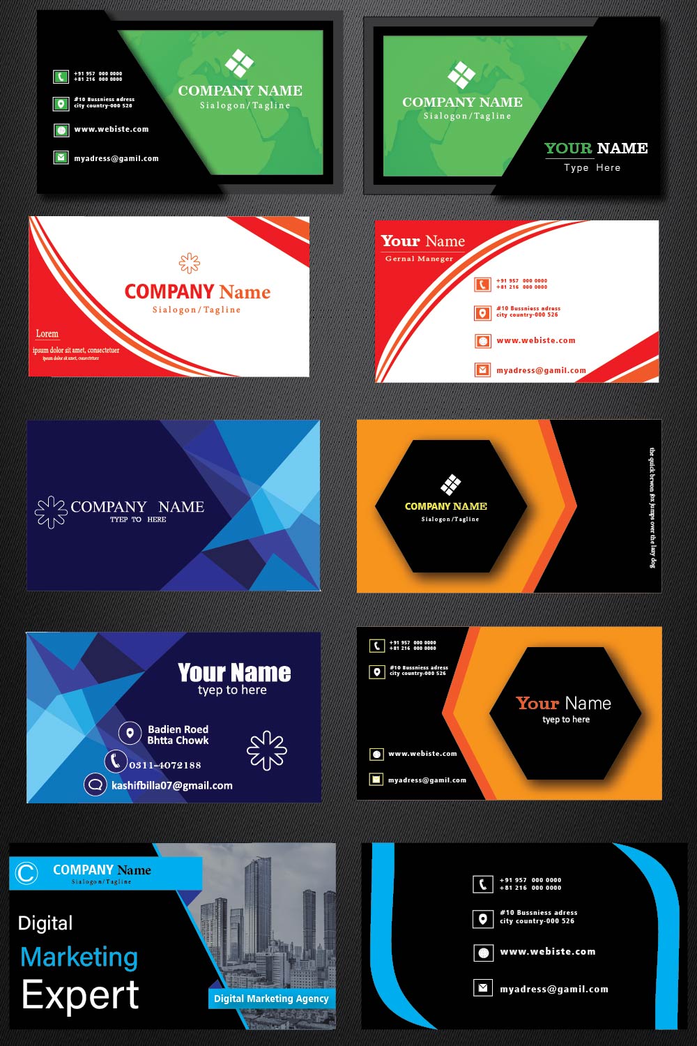 pinterest image Business Card Templates