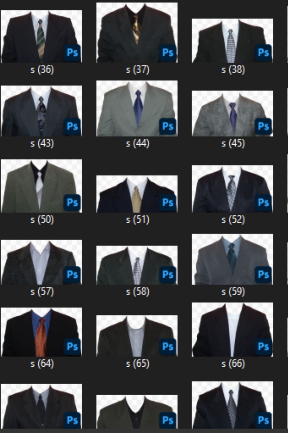 Free Mens Suits And Shirts PSD Templates pinterest image.