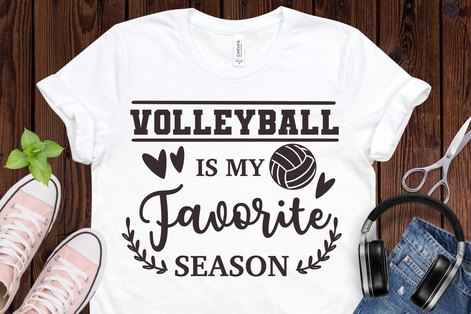 Volleyball is my favorite season - t-shirt design.