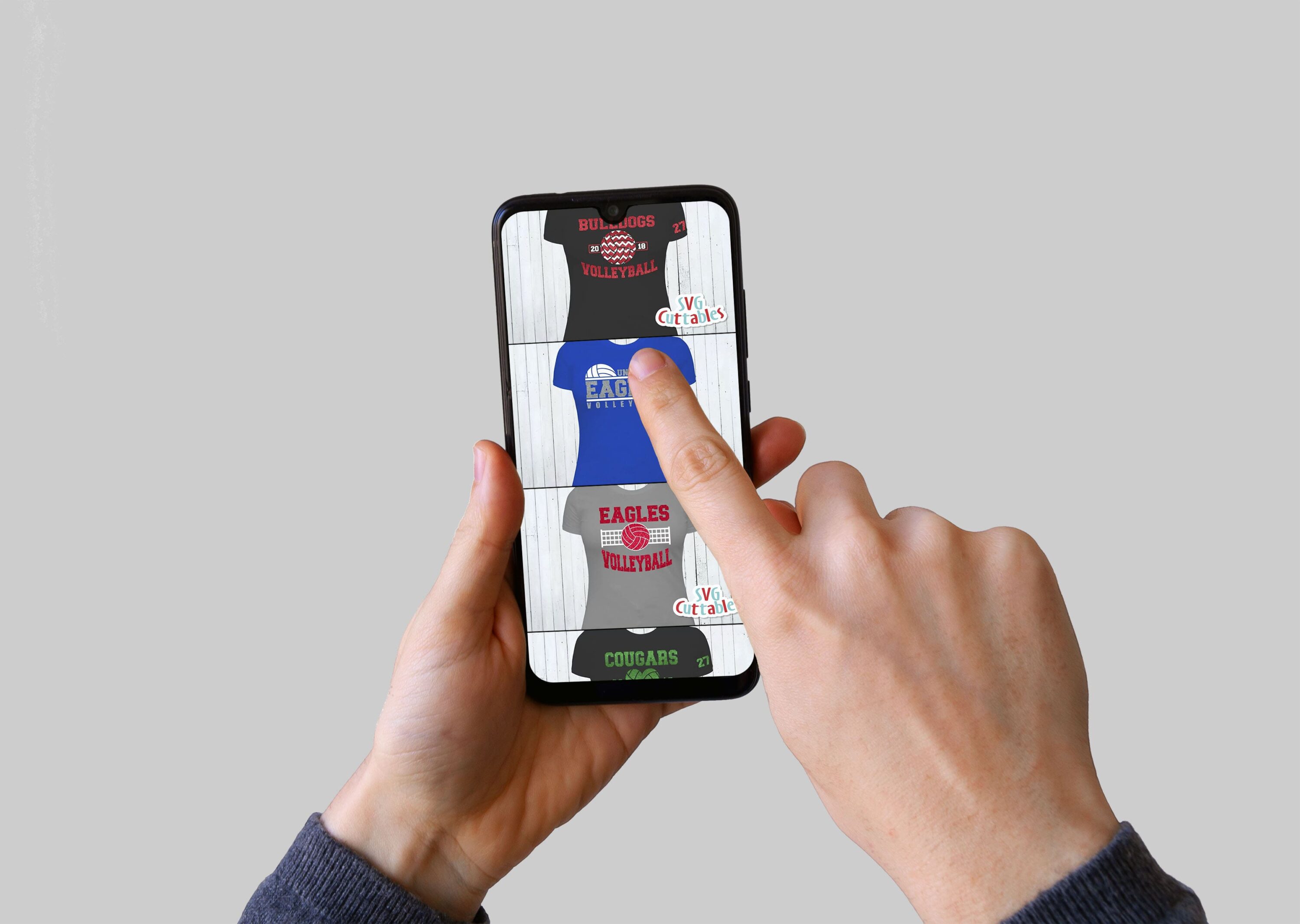 Volleyball svg - smartphone preview.