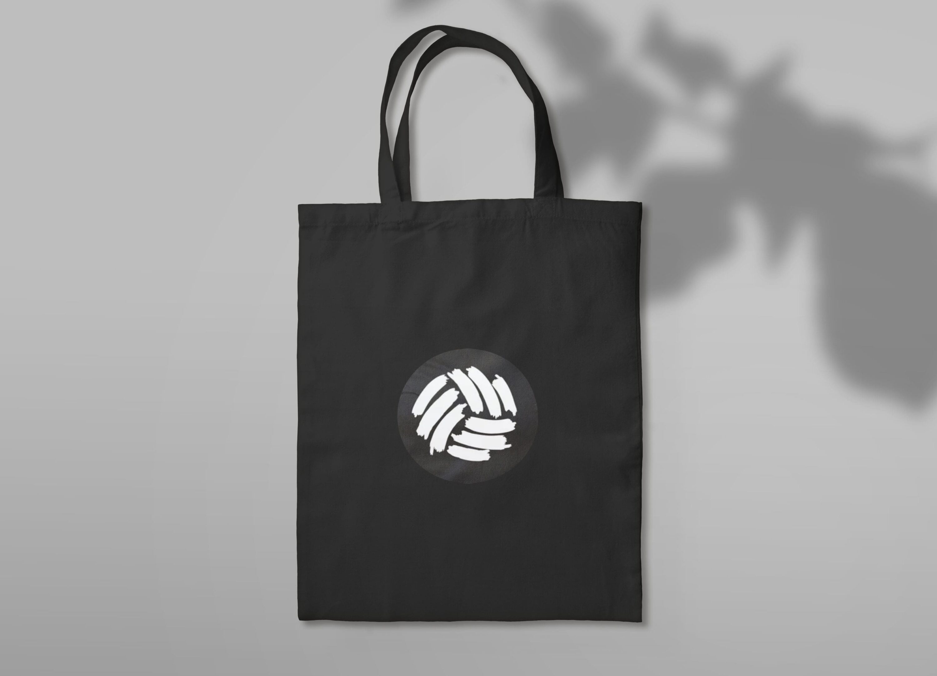 Shopping bag with volleyball svg bundle print.