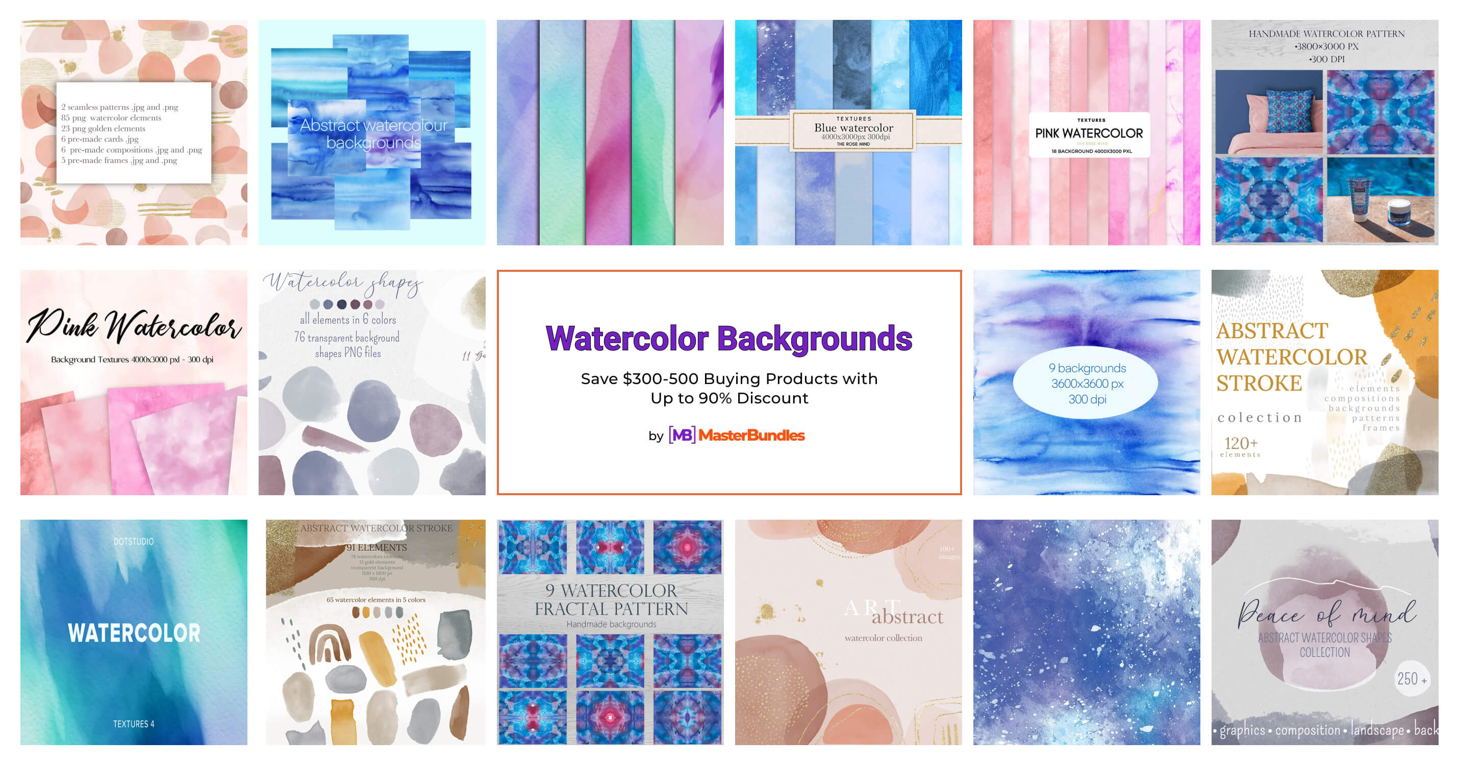 125 Watercolor Backgrounds 2024 MasterBundles   Watercolor Backgrounds 1 