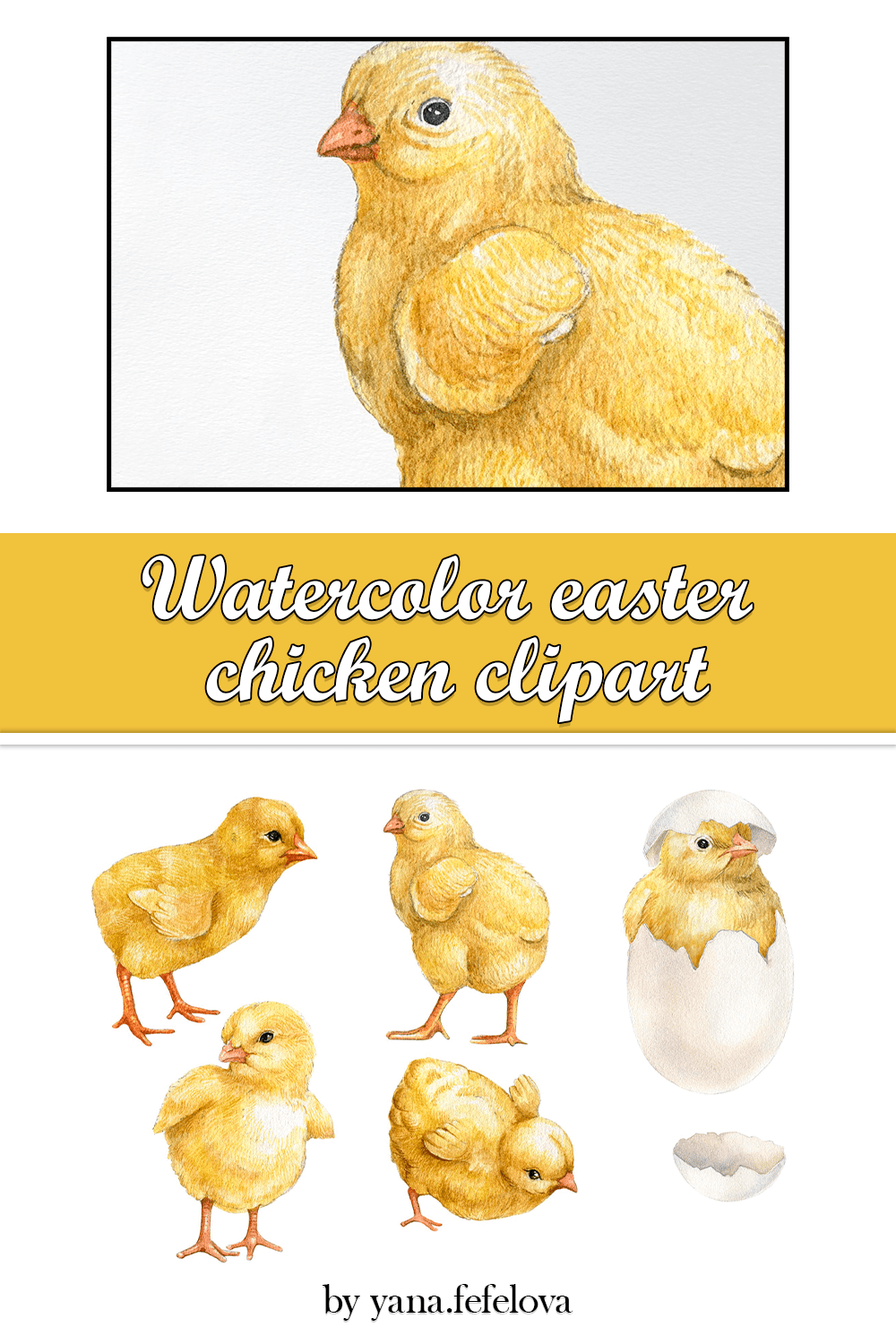 watercolor easter chicken clipart pinterest