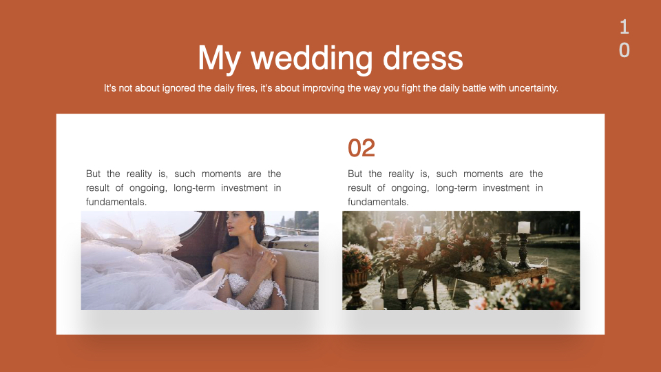 Two facts about wedding dress.