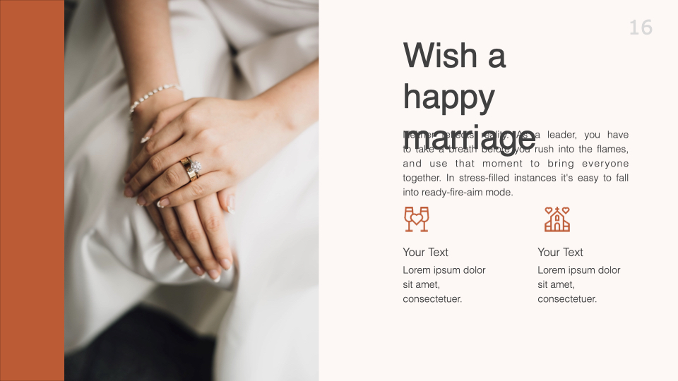 Wish a happy marriage slide.