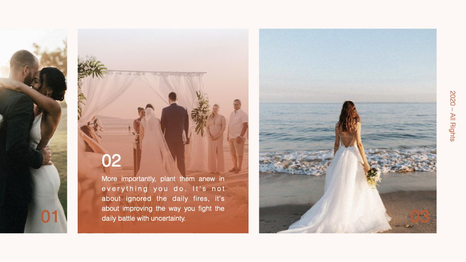 Nice slide for wedding portfolio.